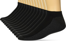 Men'S No Show Cushioned Socks, 12-Pack