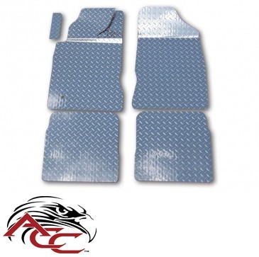 Floor Mats Diamond Plate Aluminum   2001 2005 Chrysler PT Cruiser   Qty 5