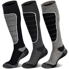 Merino Wool Ski Socks, Cold Weather Socks for Snowboarding, Snow, Winter, The...