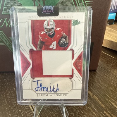JEREMIAH SMITH 2025 Panini Treasures Collegiate Rookie RPA Silver Patch Auto /39