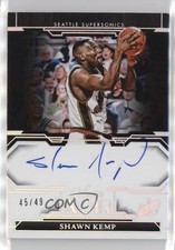 2023-24 Panini Noir Auto Noir Color 45/49 Shawn Kemp #NC-SKP Auto 7o6