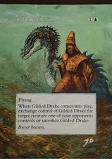 Custom Altered MTG Gilded Drake Urza's Saga Reserve List Vintage BORDERLESS ART