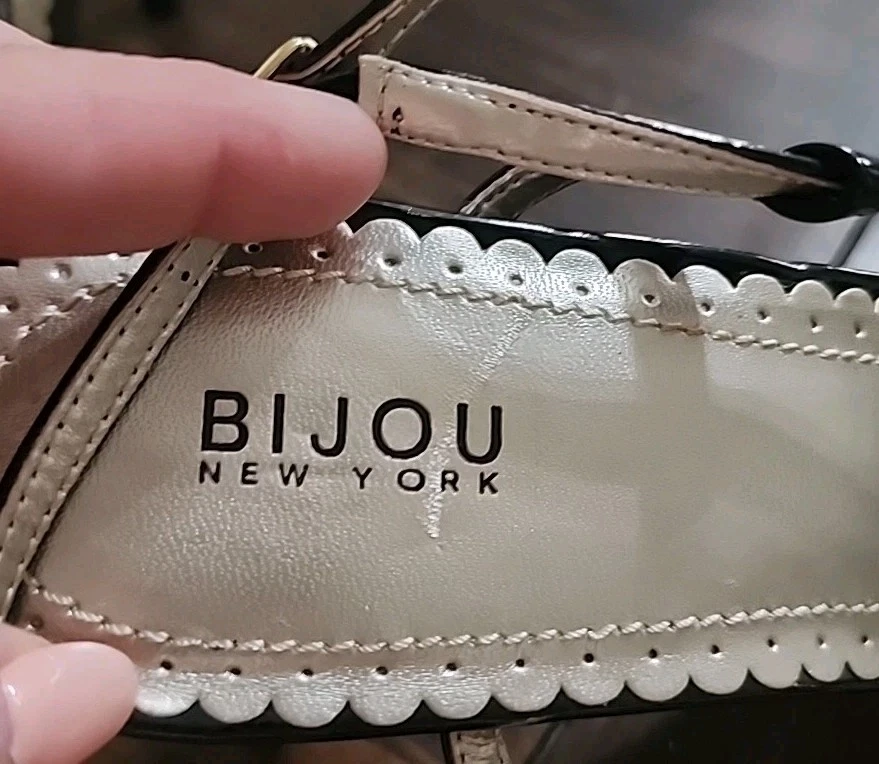 Mujer Vintage Bijou New York Talla 10M Tirantes 3.5" Tacón Foto 2 de 4