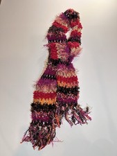 Multicolor Striped Knit Rectangle Scarf with ...