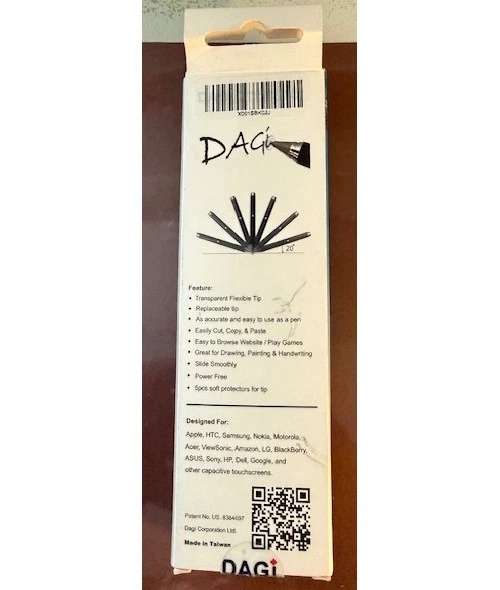 Caneta capacitiva transparente precisa DAGi - Modelo P702 - Imagem 3 de 3