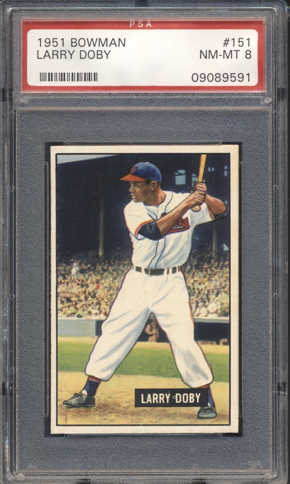 1951 Bowman Baseball Larry Doby #151 PSA 8 INDIANS NM-MT HOF (PSA SET BREAK)