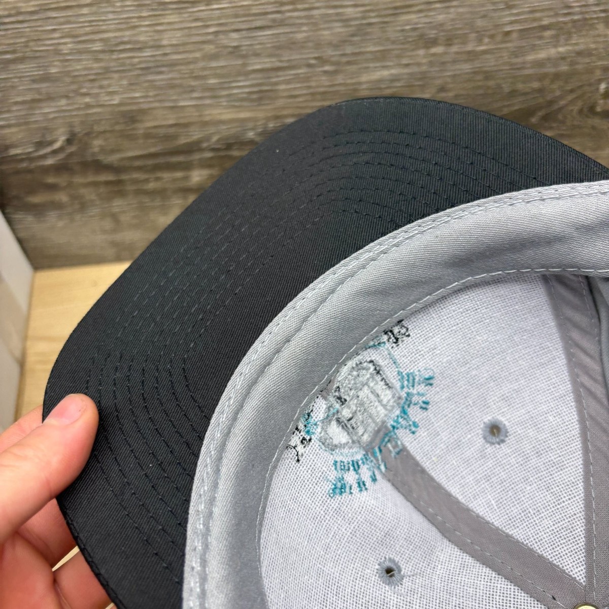 Vintage Kimball Railcar Repair Hat Cap Snap Back Gray Black