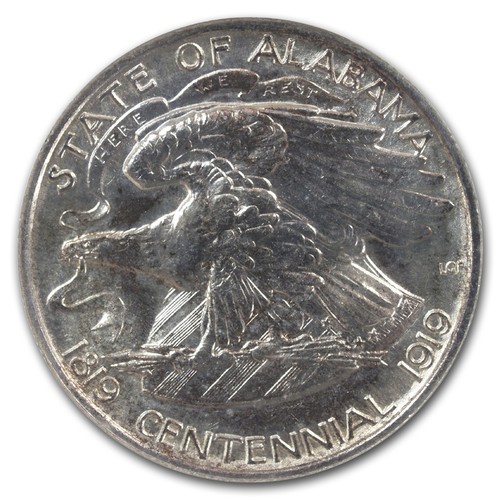 1921 2X2 Alabama Centennial Half Dollar MS-63 NGC - Picture 3 of 3