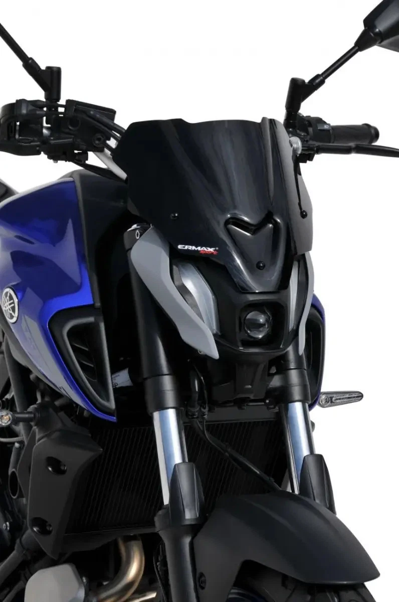 Midimttop Carénage Avant Moto Pare-Brise Compatible MT-07 FZ07 2018-2020 - Fumée