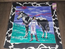 NOS Vintage Southwestern Design Native Cowboy Bandana Poly/Cotton Made in USA