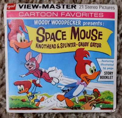 VTG gaf View-Master, 21 Stereo Pictures on 3 Reels ''Space Mouse''  # B 509
