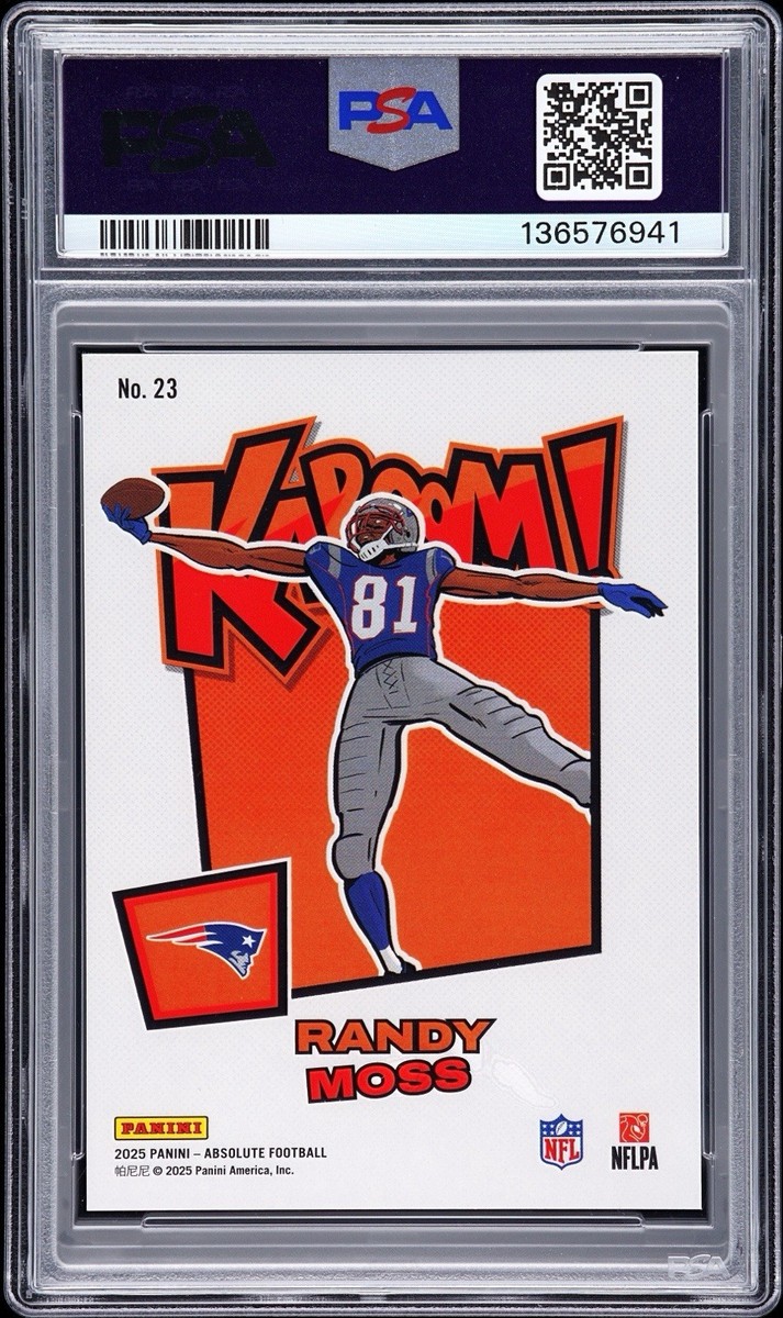 2025 Panini Absolute - Kaboom! Horizontal Randy Moss #23 Purple