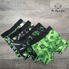 Bioworld Minecraft Boys Boxer Briefs 4 Pack Size 4