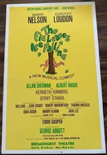 Rare Flop Broadway Musical Window Card  Poster The Fig Leaves Are Falling 14x22