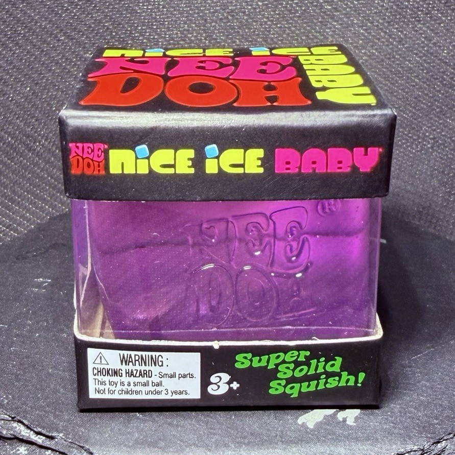 *NEW* Schylling Nee Doh Nice Ice Baby Super Solid Squish Squeeze Toy Purple