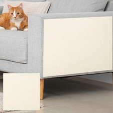 Self-Adhesive Cat Scratching Mat, 1 Roll 23.6" x 23.6" for DIY Sofa, Beige