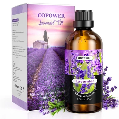 COPOWER Lavendelöl – 100 ml natürliches, ätherisches Lavendelöl (Lavandula Angustifolia)