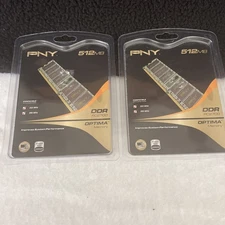 1GB 2 Sealed PNY 512MB PC 2700 DDR 333 MHz 184-PIN Desktop Memory RAM