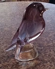 Very Vintage Light Purple Amethyst & Clear Murano Glass Bird 6" No Flaws