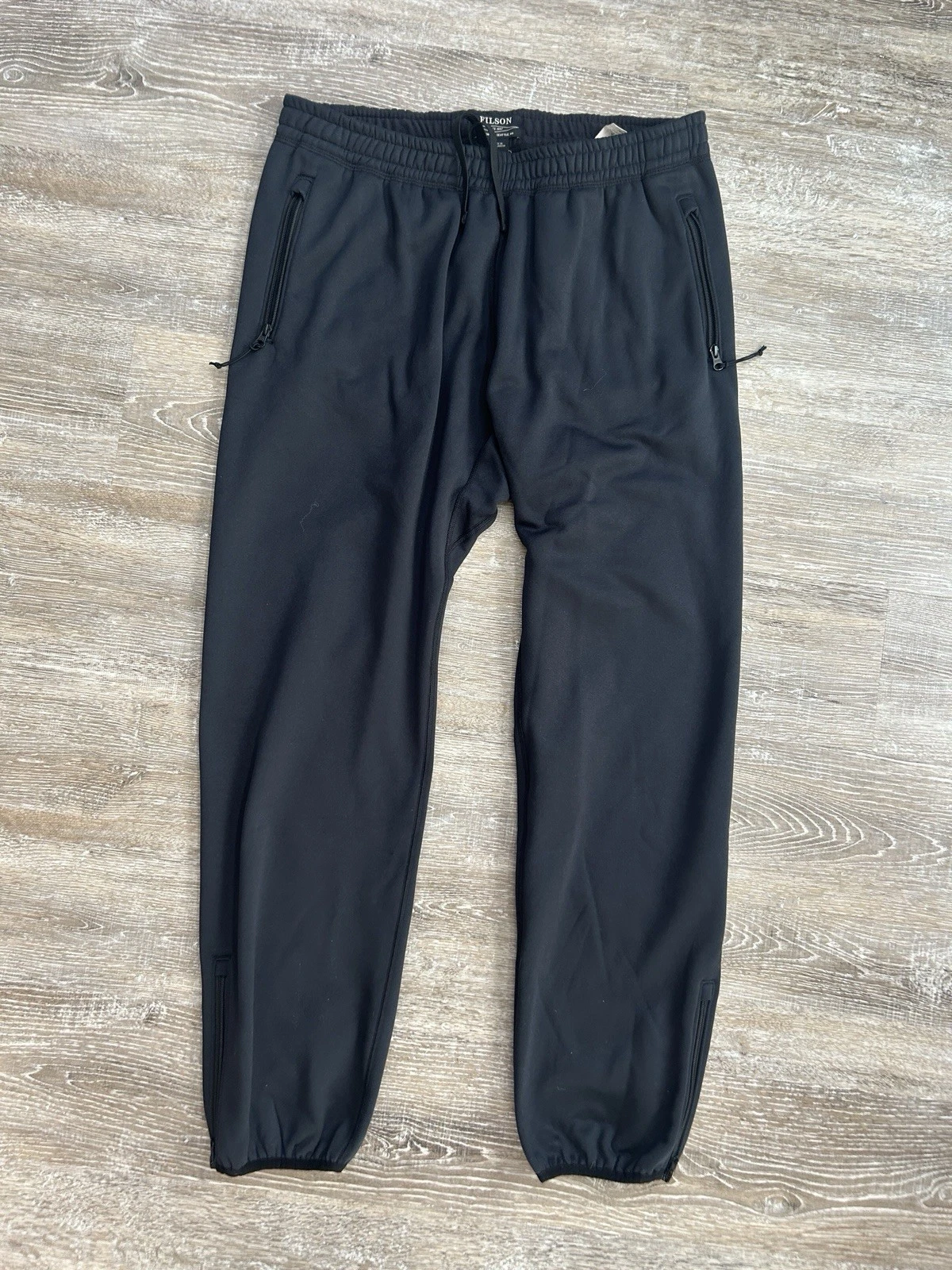 Filson Granite Spire Fleece Jogger Sweatpants Mens Large Black Hunting Fishing