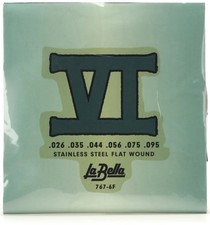 La Bella 767-6F Bass VI Strings - Flatwound