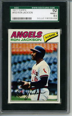 1977 Topps # 153 Ron Jackson Angels SGC 92 = 8.5 Graded Card | eBay