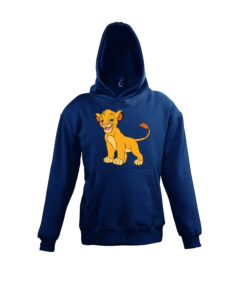 LOEWE Felpa con cappuccio bambini Youth Designz Simba stampa pullover leone re film cartone animato divertente
