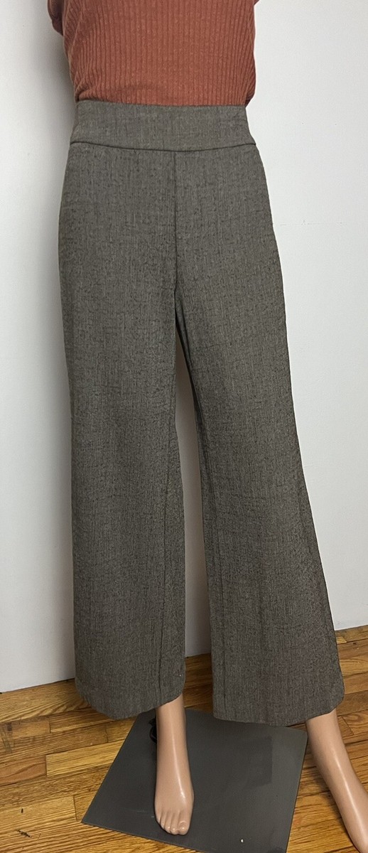 Armani Collezioni Pants Gray Brown Wool Boot Cut Flat Front Dress