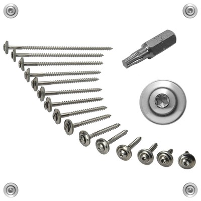 Spenglerschrauben Torx A2 Edelstahl EPDM Dichtscheibe 15mm V2A 4,5 x 20 120 mm