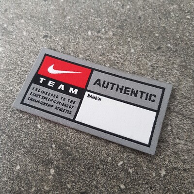 10pcs Woven Jock Tags Nike Team Football Authentic Patch Front