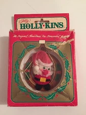 Vintage 1980 Jolly Holly Kins Christmas Tree Ornament 
