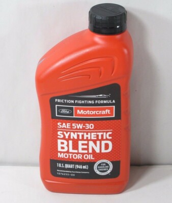 Motorcraft SAE 5W-30 Synthetic Blend Motor Oil XO-5W30-QSP 1 Case (12 Quarts)