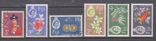 (F263-125) 1962 Fiji mix of 6stamps QEII 3d to 5/- (DY)