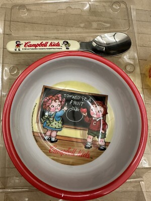 Set Of 3 1995 Campbell kids soup set, bowl, spoon and glass | eBay