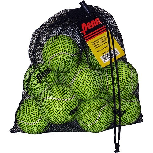 NEW Penn Pressureless Tennis Balls 12 pack in Mesh Carrying Bag eBay