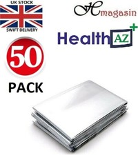 50x Premium FOIL Thermal Emergency BLANKET, First Aid Waterproof Survival - BULK