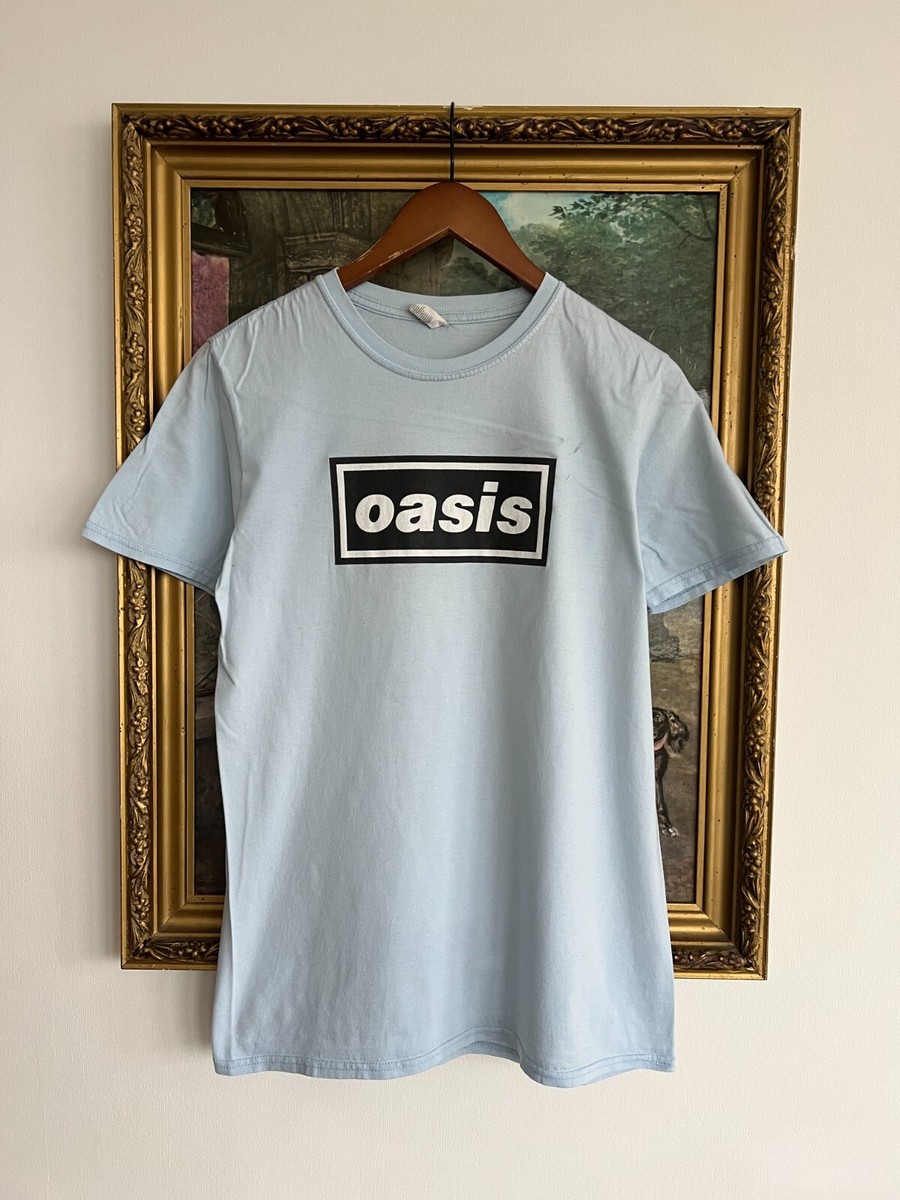 Vintage 2000s Oasis Britpop Blue T-shirt Sz M | eBay