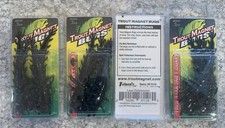 4 Packs Trout Magnet Bugs Large Hellgrammite Jigs Black