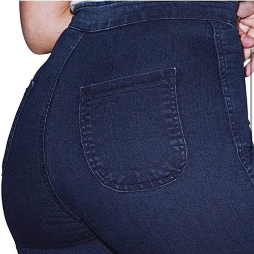 Neu ohne Etikett American Apparel The Easy Jeans hoher Bund Stretch Skinny blau Größe Large - Bild 6 von 16