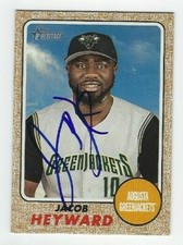 Jacob Heyward Autographed 2017 Topps Heritage Minors Signed Card #134 Giants