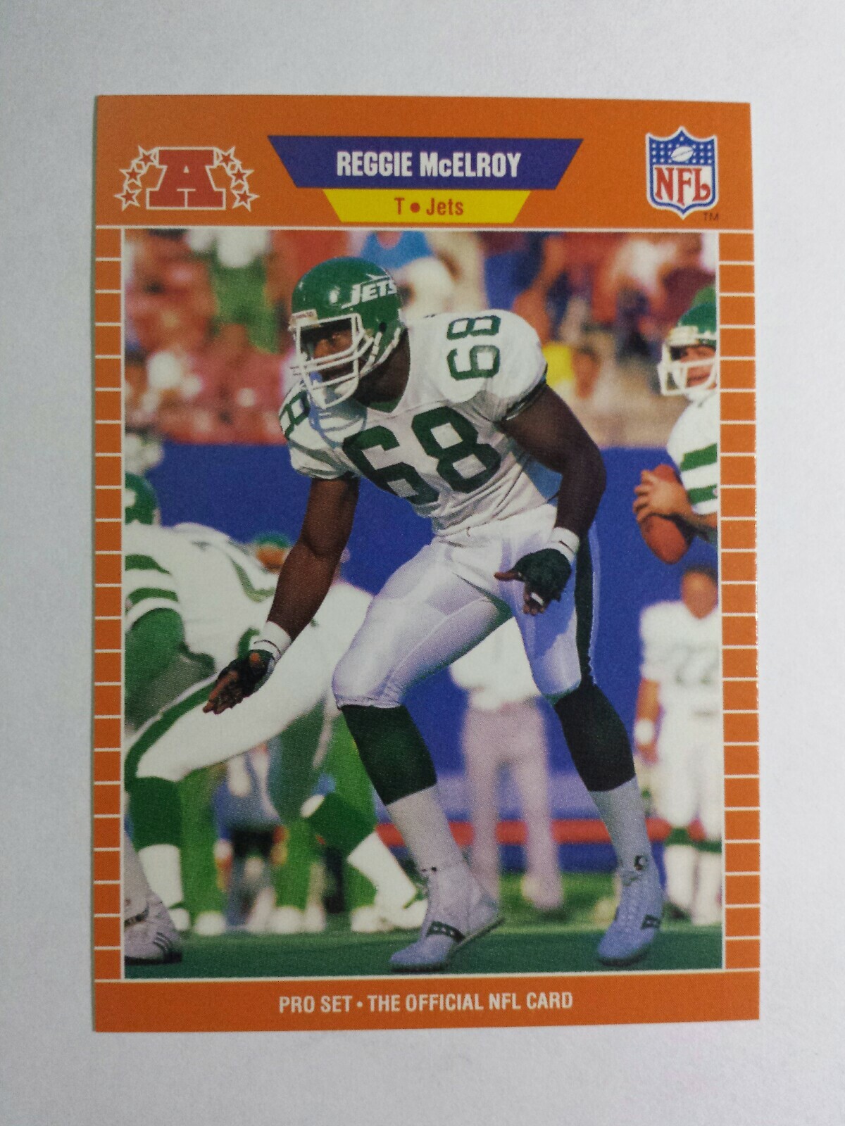 REGGIE McELROY 1989 PRO SET FOOTBALL CARD # 302 C9268
