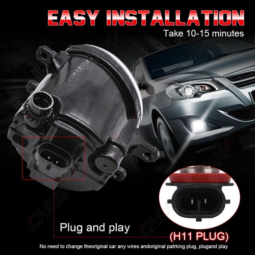 For 2011 2012 2013 Scion tC Fog Lights Front Clear Bumper Driving Lamps PAIR - Foto 5 di 12