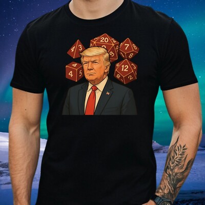 Men's Trump RPG Dice Print Cotton T-Shirt Size XS to 5XL