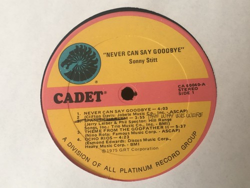 SONNY STITT - Never Can Say Goodbye CADET 60040 w/Ron Carter, Billy Butler NICE - Foto 4 di 4