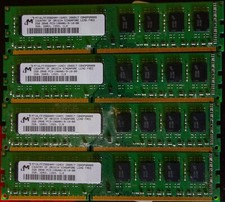 Micron 4 X2 GB  8GB DDR3 1333MHz PC3-10600U 2Rx8 CL9 240Pin PC DIMM Memory RAM