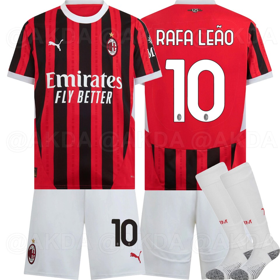 202425 Kids Mens Teams Sports Football Kits 24/25 Strip Shirt+Shorts