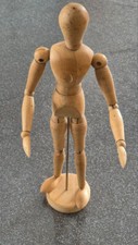 ANCIEN MANNEQUIN DE DESSIN EN BOIS ARTICULE HT 33 CM POIDS 208 G. COMPLET TBE.