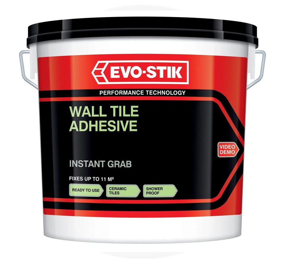 EVO STIK Evo-Stik Instant Grab Wall Tile Adhesive Ready Mixed Ceramic Mosaic Ready