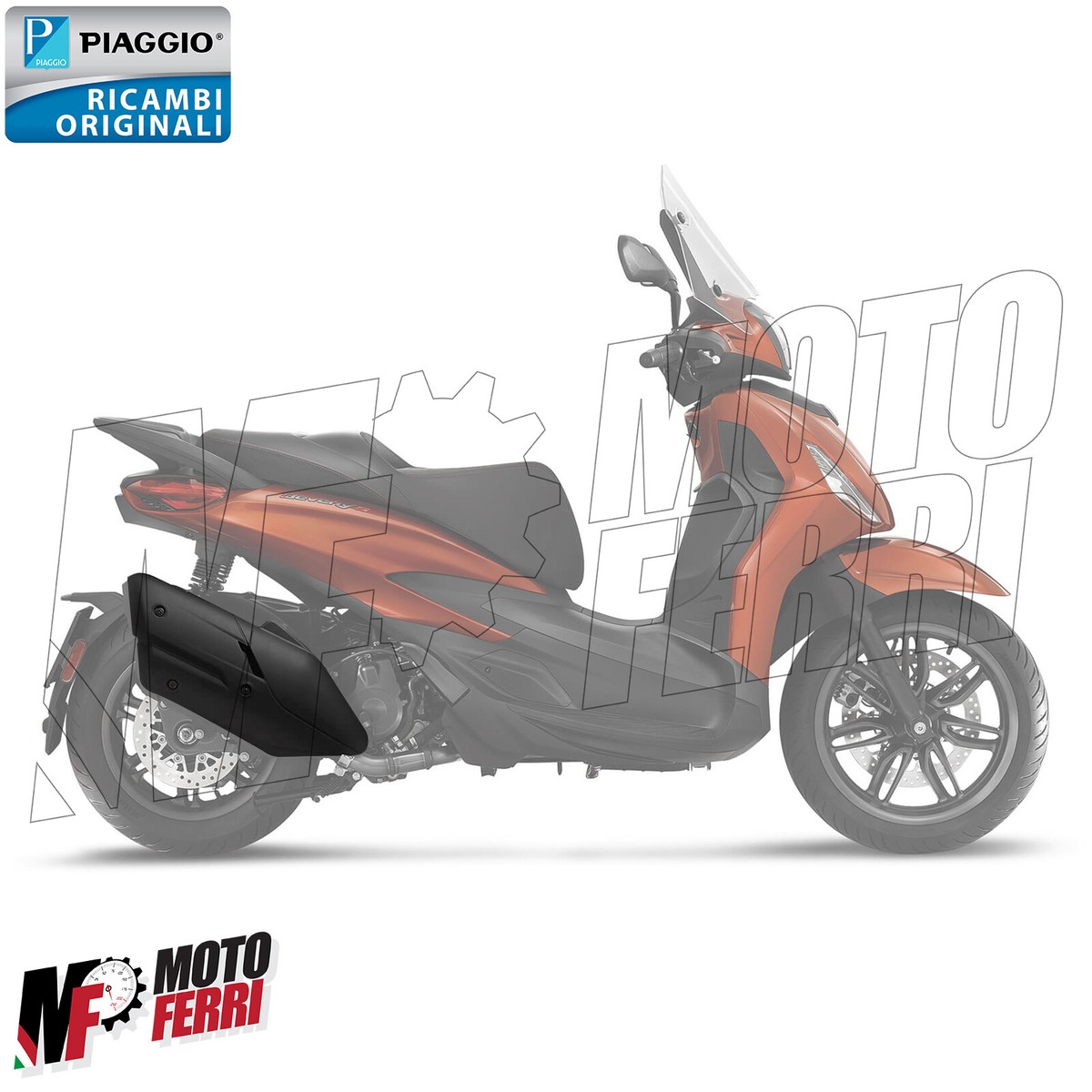 MF5396 Protezione Marmitta Nera Originale Piaggio Beverly 400 HPE 2021  2024