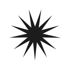 13 Point star Vinyl Decal Pointy star shape symbol Sticker